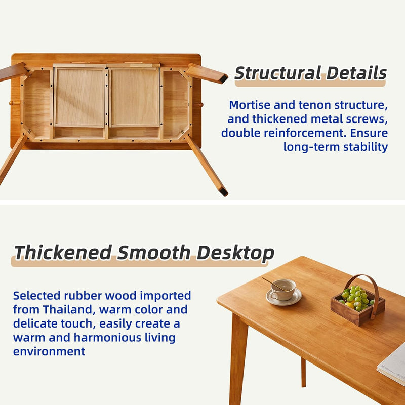 Wood Writing Desk with Drawer and Hanging Rod