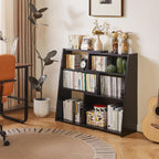 Wooden Extendable Shelf Bookcase Bookshelf Storage with 6