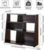 Wooden Extendable Shelf Bookcase Bookshelf Storage with 6