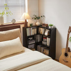 Wooden Extendable Shelf Bookcase Bookshelf Storage with 6