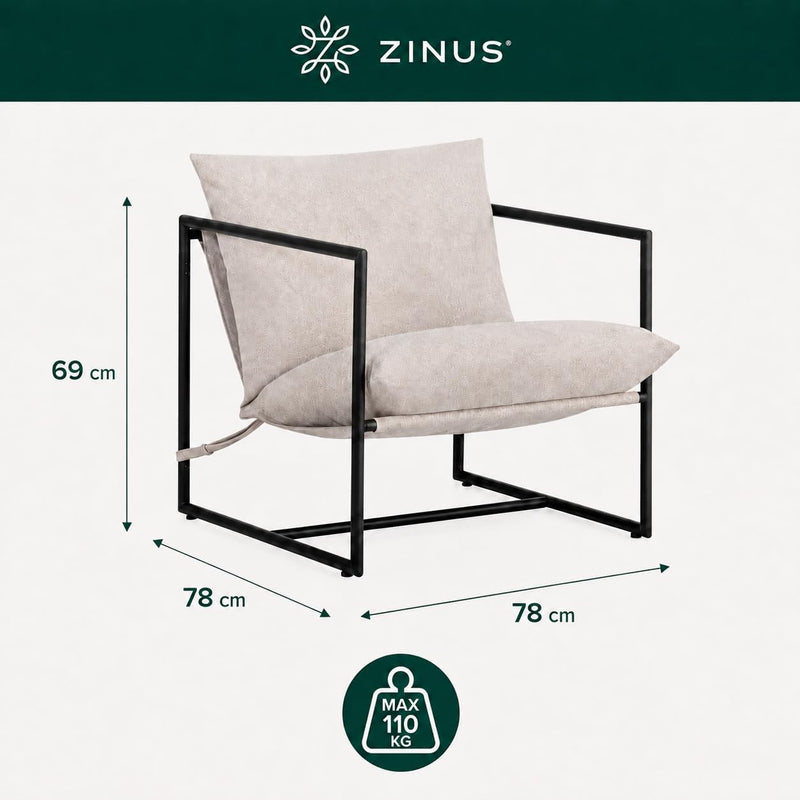 Aidan Sling Accent Armchair Oatmeal