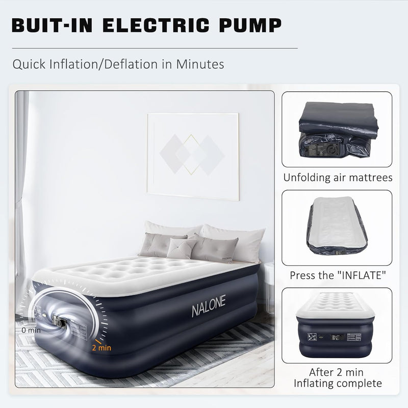 Air Bed Inflatable Mattress with Built in Pump