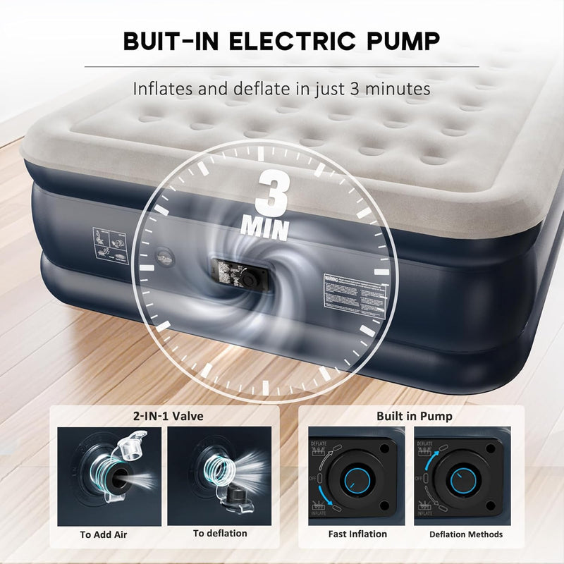 Air Bed Inflatable Mattress with Built in Pump