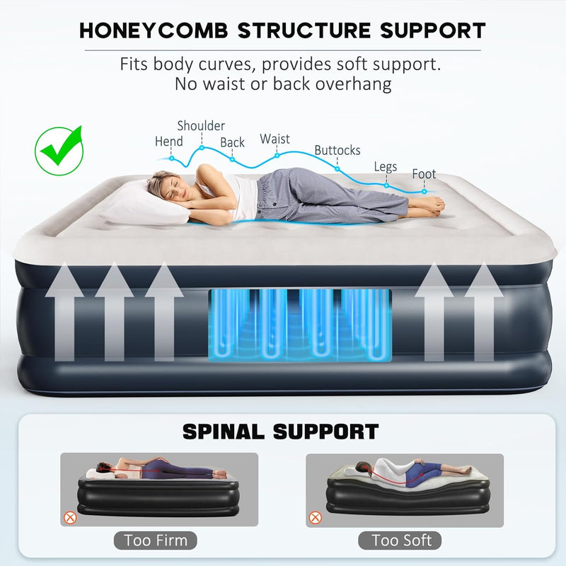 Air Bed Inflatable Mattress with Built in Pump