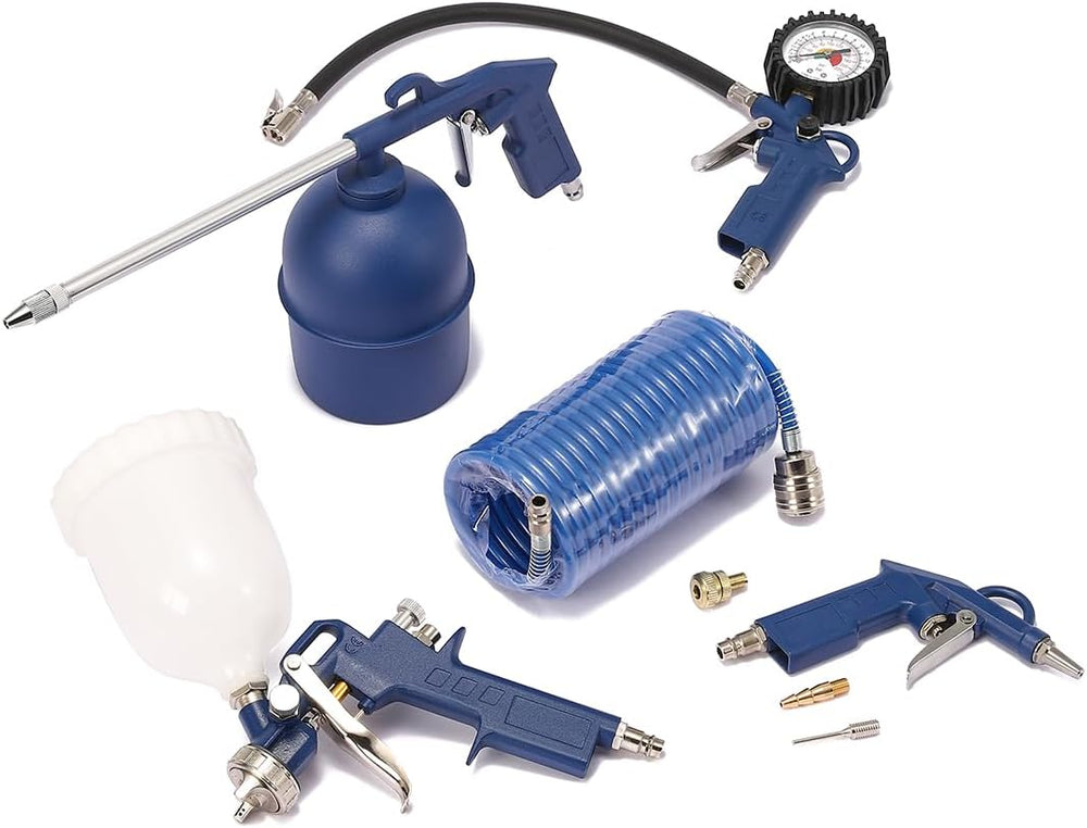 Air Compressor Accessories Tool Kit Garage Compressed Set (8 Piece)