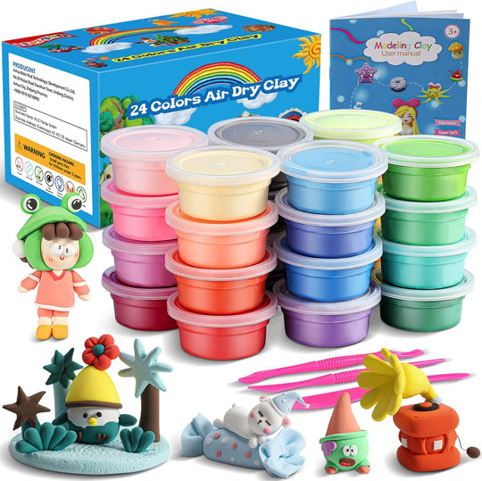Air Dry Clay 24 Colors Ultra Light Modeling
