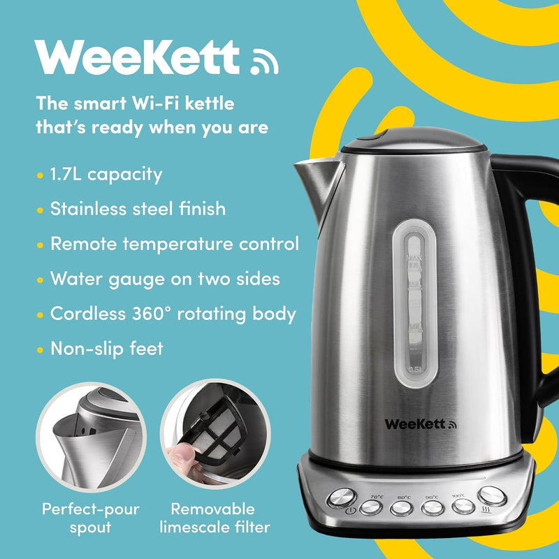 Alexa Smart Kettle Temperature Control 1.7L Stainless Steel