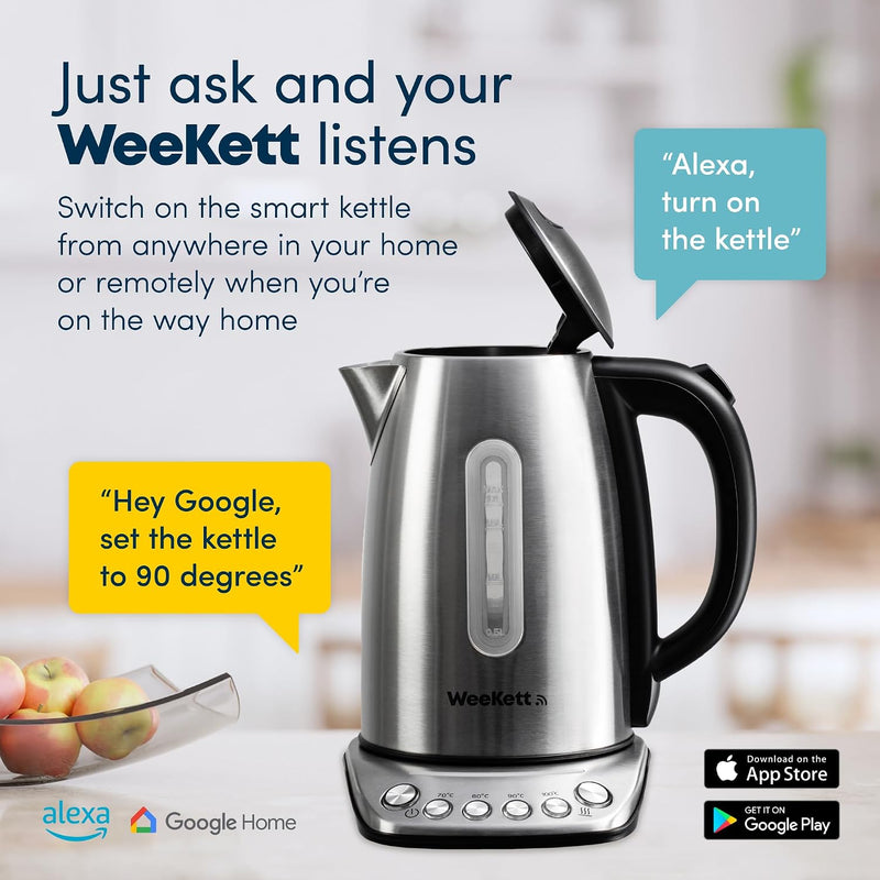 Alexa Smart Kettle Temperature Control 1.7L Stainless Steel