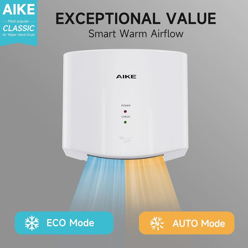 Alke Air Wiper Compact Hand Dryer for Bathrooms