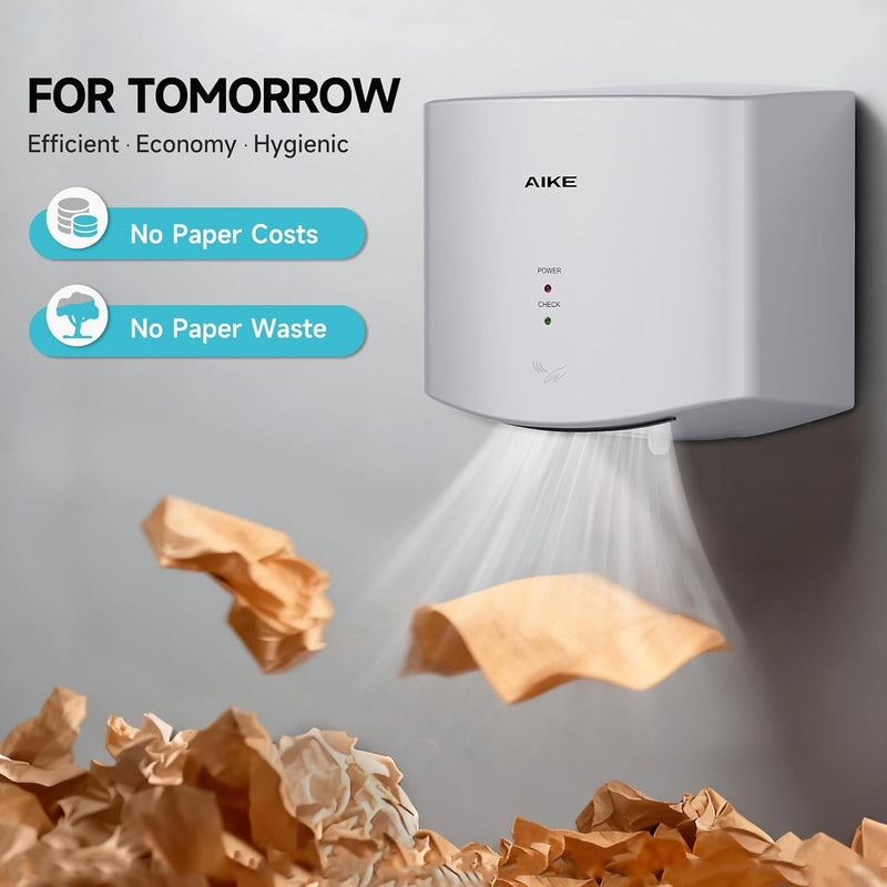 Alke Air Wiper Compact Hand Dryer for Bathrooms