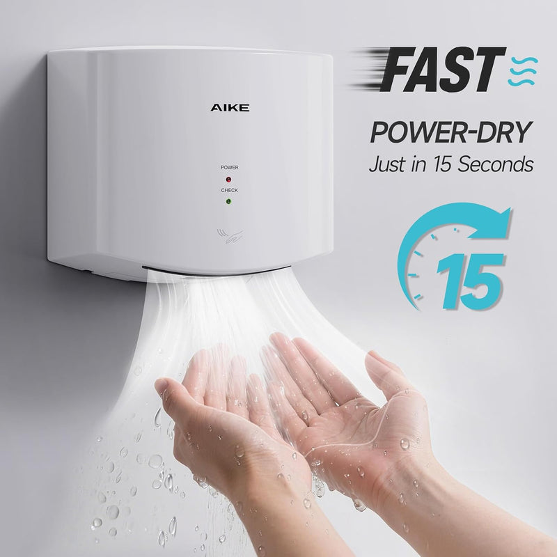 Alke Air Wiper Compact Hand Dryer for Bathrooms