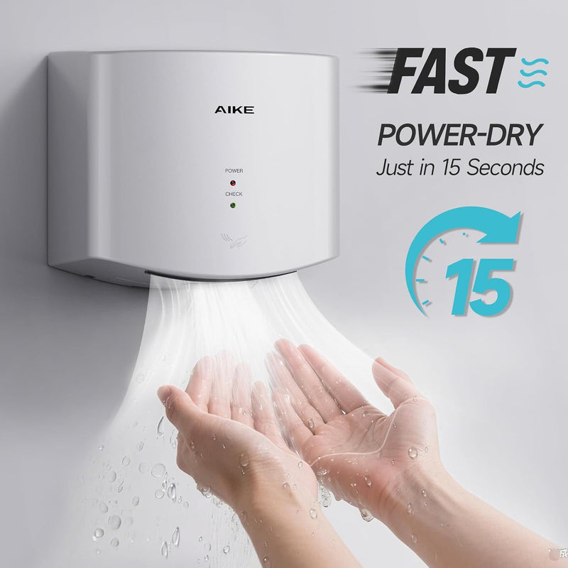 Alke Air Wiper Compact Hand Dryer for Bathrooms