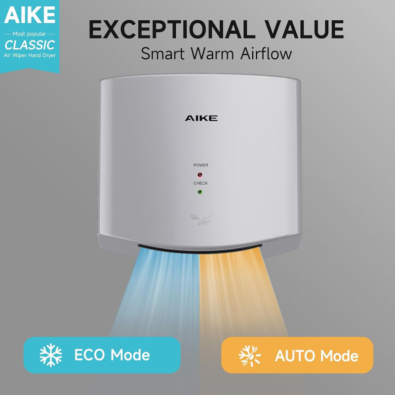 Alke Air Wiper Compact Hand Dryer for Bathrooms