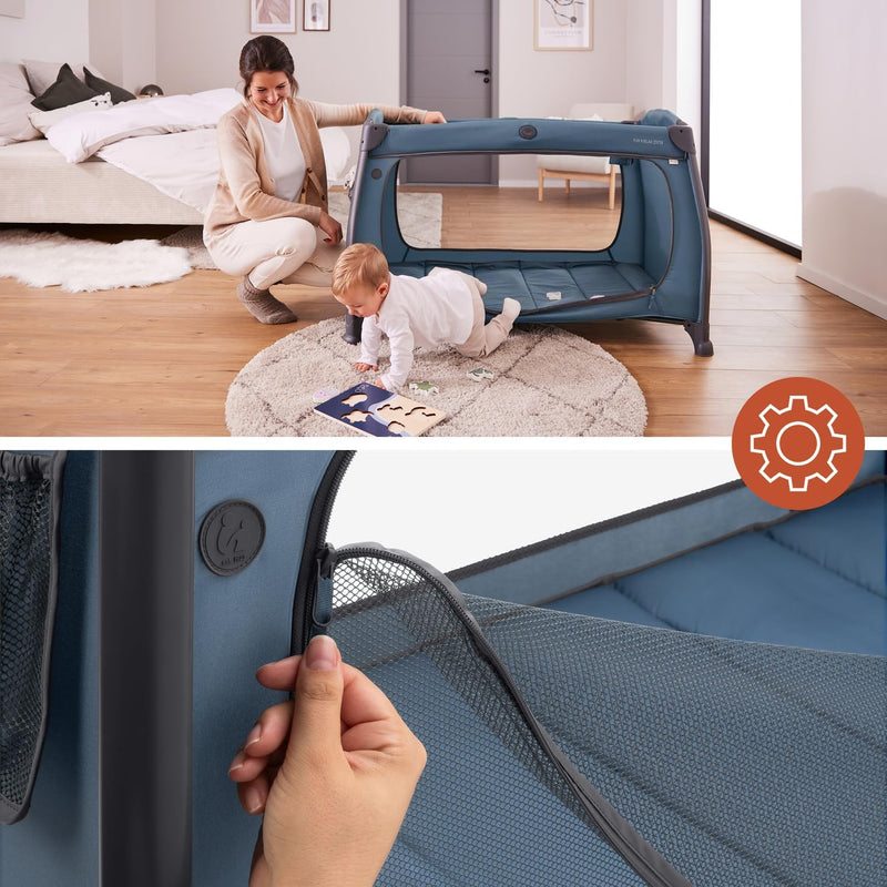 All-In-One Travel Cot Newborn Set Play N Relax