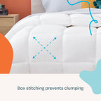 All-Season Down Alternative Quilted Comforter Corner Duvet Tabs