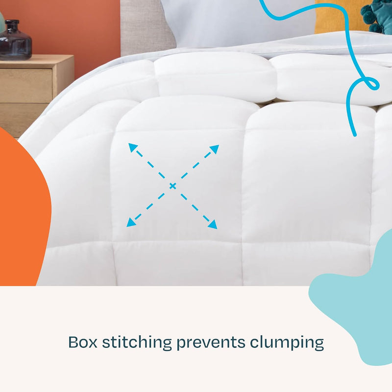 All-Season Down Alternative Quilted Comforter Corner Duvet Tabs