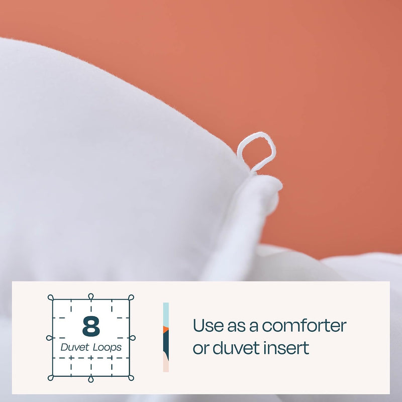 All-Season Down Alternative Quilted Comforter Corner Duvet Tabs