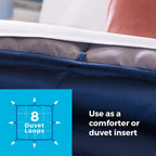 All-Season Down Alternative Quilted Comforter Corner Duvet Tabs