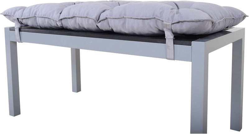 Aluminium Bench with Polywood Surface and Cushion 100