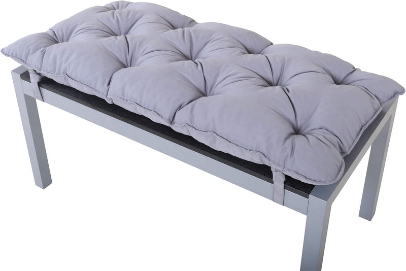 Aluminium Bench with Polywood Surface and Cushion 100