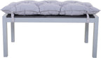Aluminium Bench with Polywood Surface and Cushion 100