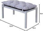 Aluminium Bench with Polywood Surface and Cushion 100