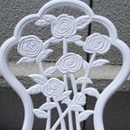 Aluminium Garden Chairs Rose Design Antique Style (Set of 2)