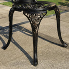 Aluminium Garden Chairs Rose Design Antique Style (Set of 2)