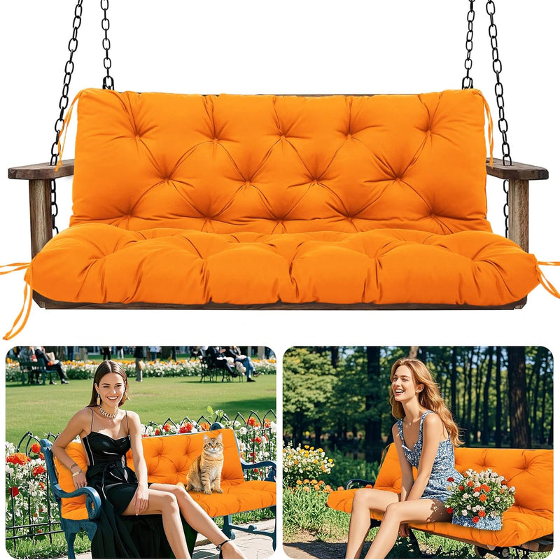 Garden Swing Cushions 3 Seater Waterproof Bench Cushion