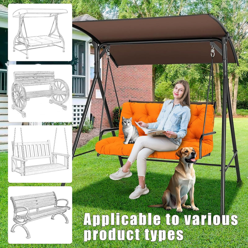 Garden Swing Cushions 3 Seater Waterproof Bench Cushion