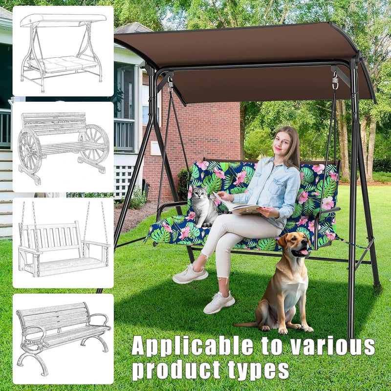 Garden Swing Cushions 3 Seater Waterproof Bench Cushion