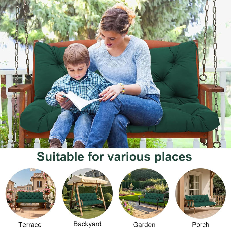 Garden Swing Cushions 3 Seater Waterproof Bench Cushion