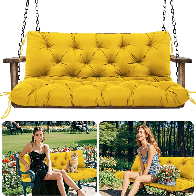 Garden Swing Cushions 3 Seater Waterproof Bench Cushion