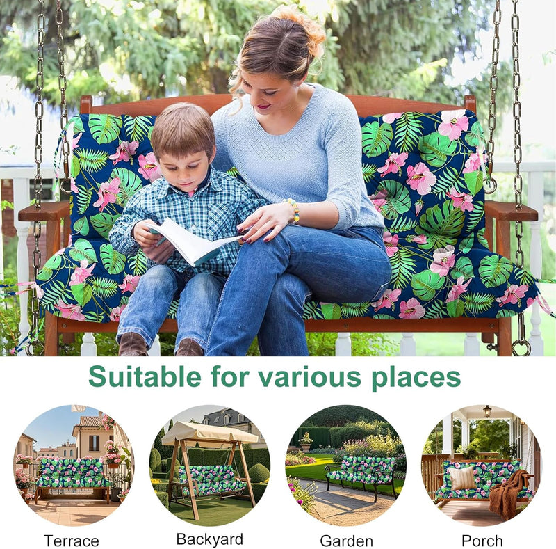 Garden Swing Cushions 3 Seater Waterproof Bench Cushion