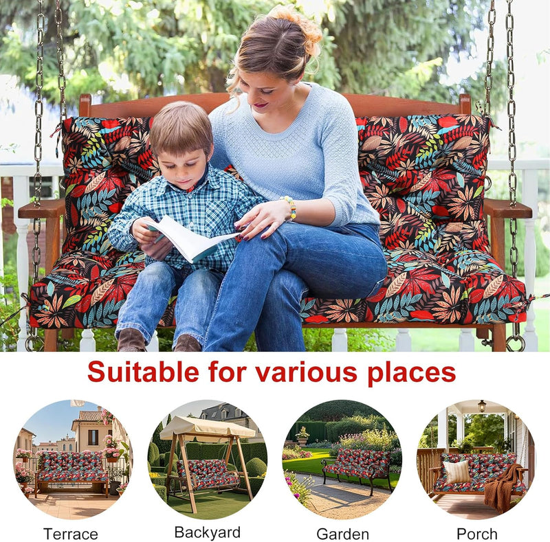Garden Swing Cushions 3 Seater Waterproof Bench Cushion