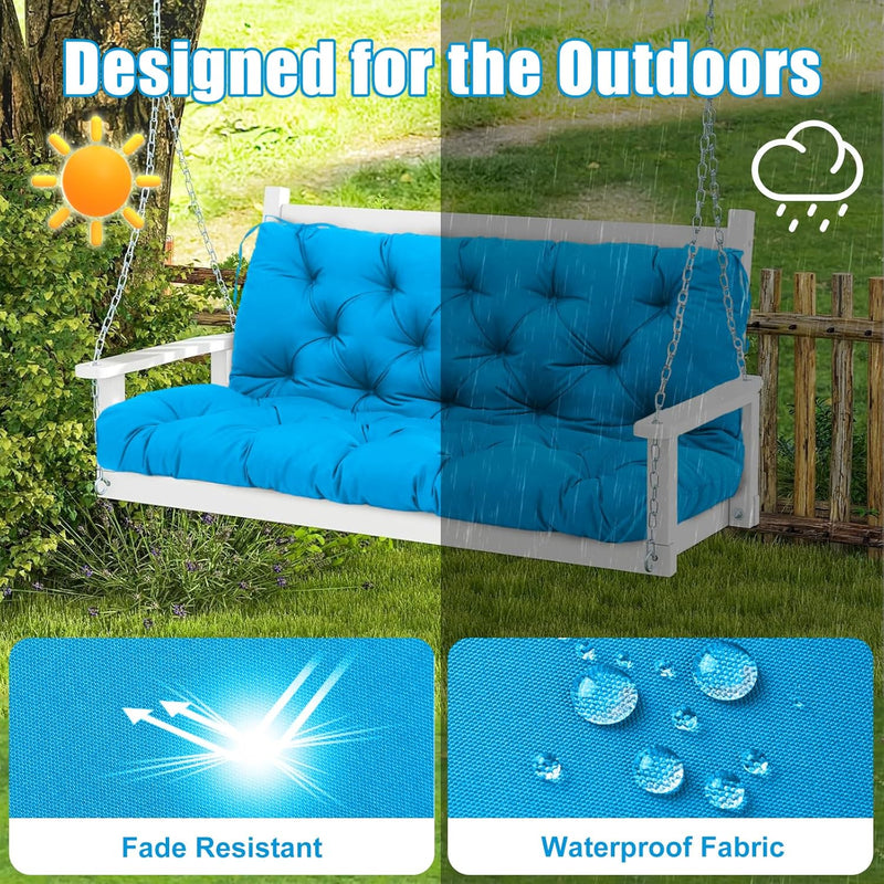 Garden Swing Cushions 3 Seater Waterproof Bench Cushion