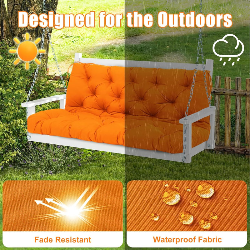 Garden Swing Cushions 3 Seater Waterproof Bench Cushion