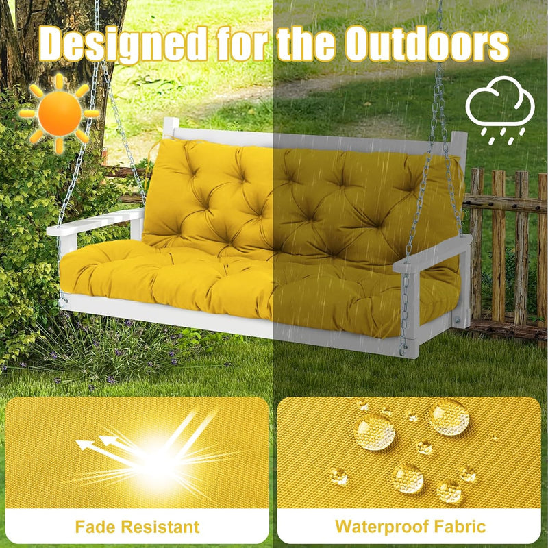 Garden Swing Cushions 3 Seater Waterproof Bench Cushion