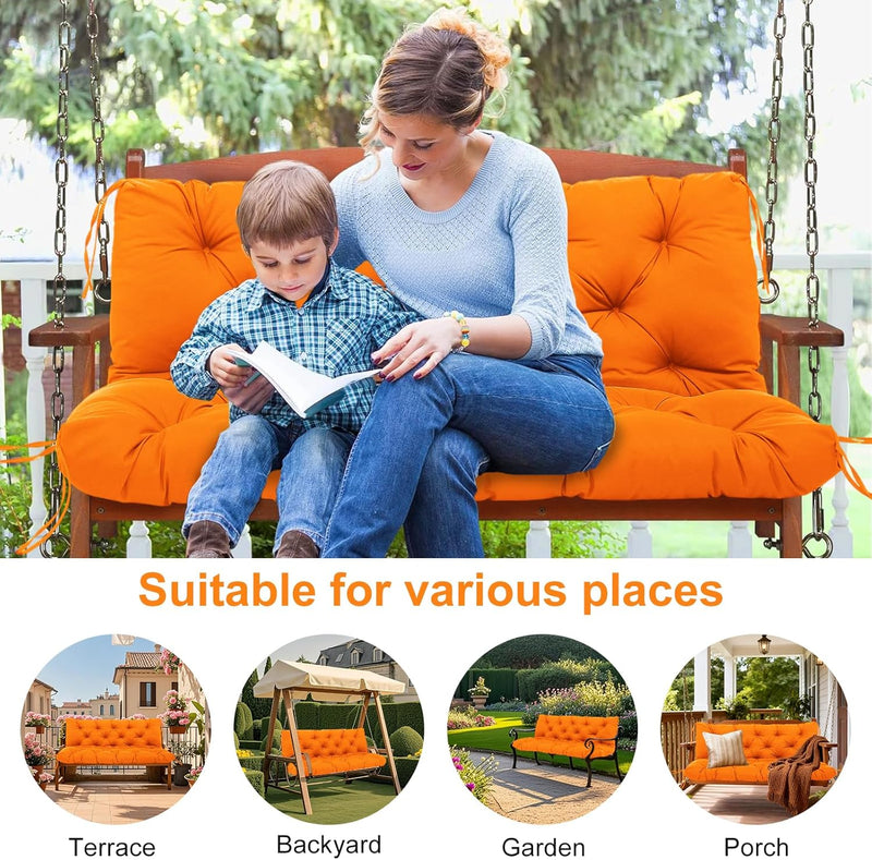 Garden Swing Cushions 3 Seater Waterproof Bench Cushion