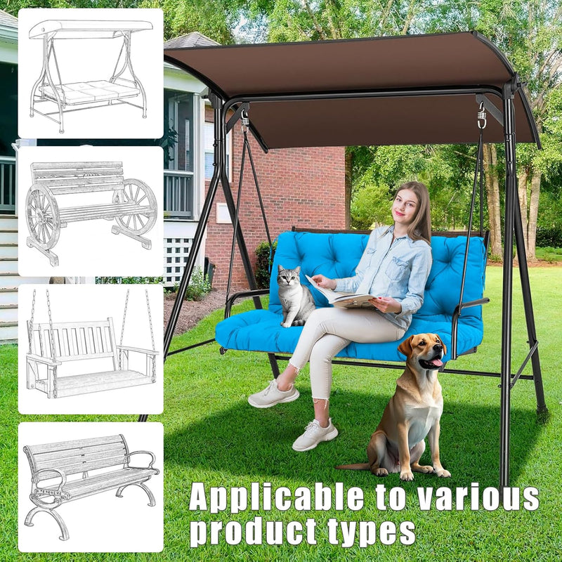 Garden Swing Cushions 3 Seater Waterproof Bench Cushion