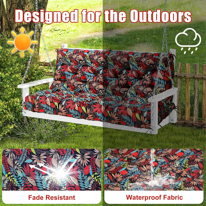 Garden Swing Cushions 3 Seater Waterproof Bench Cushion