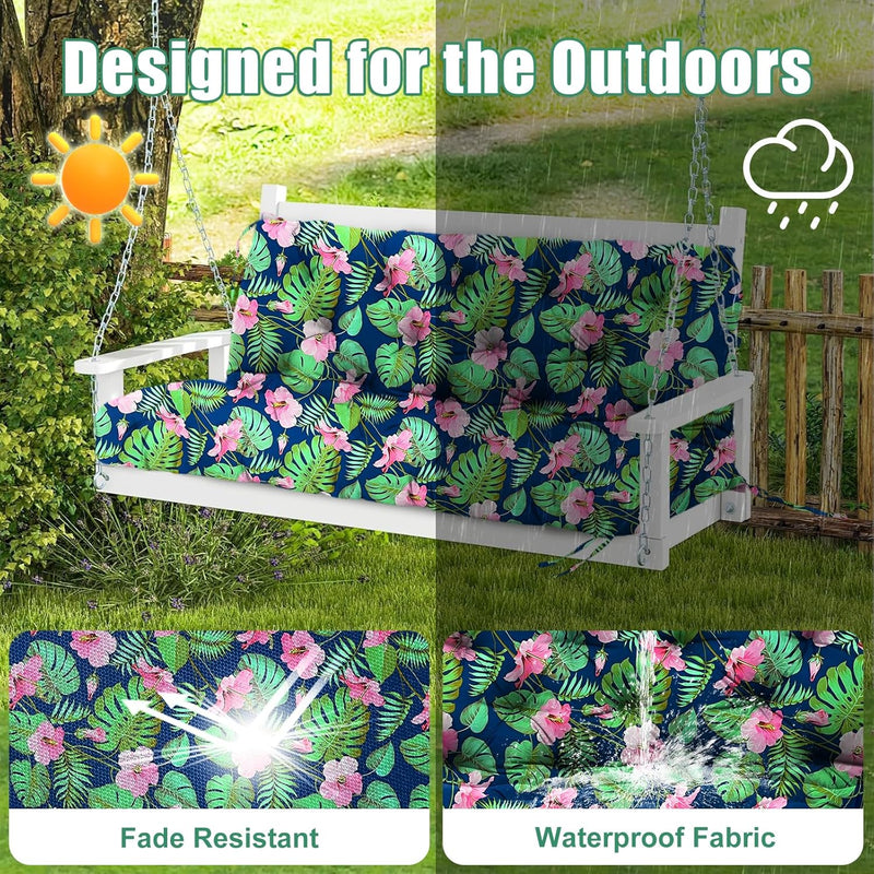 Garden Swing Cushions 3 Seater Waterproof Bench Cushion