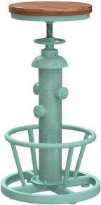 Industrial Round Bottom Adjustable Height Cafe Coffee Retro
