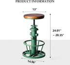 American Antique Industrial Round Bottom Adjustable Height Cafe