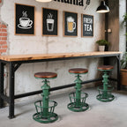 American Antique Industrial Round Bottom Adjustable Height Cafe