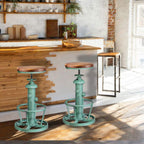American Antique Industrial Round Bottom Adjustable Height Cafe
