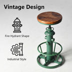 Industrial Round Bottom Adjustable Height Cafe Coffee Retro