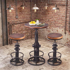 American Antique Industrial Round Bottom Adjustable Height Cafe