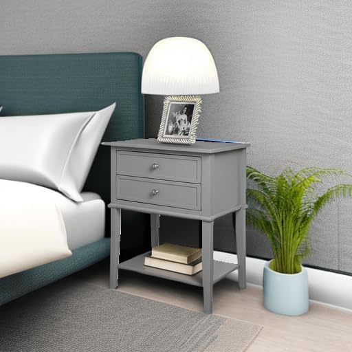 Ameriwood Franklin Accent Table with 2 Drawers MDF
