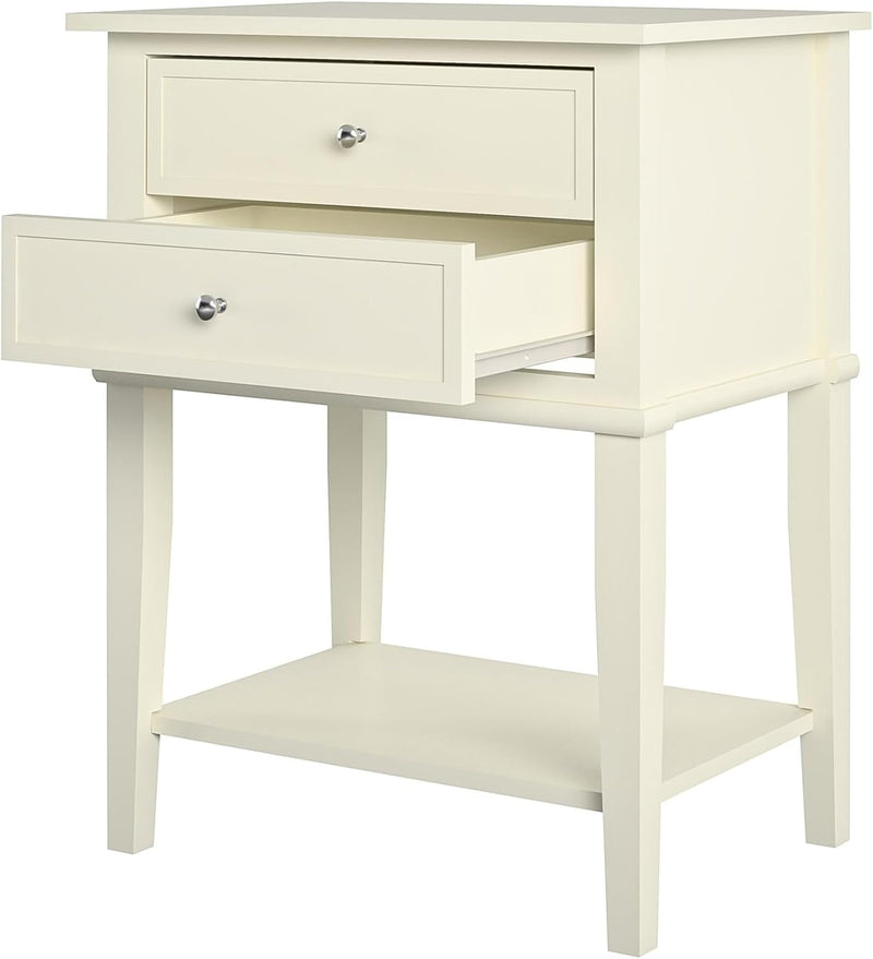Ameriwood Franklin Accent Table with 2 Drawers MDF